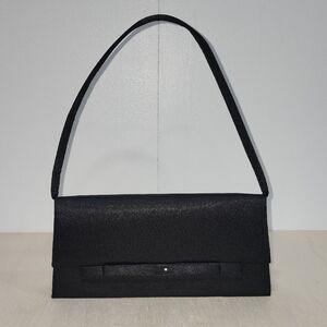 La Regale Black Clutch with Strap
